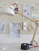 A sturdy, handmade desk lamp