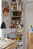 Open shelving in modern kitchen