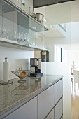 Kitchen units with granite worktop