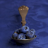 Blueberries on a spoon