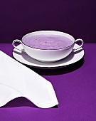 Cream of red cabbage soup