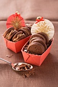 Chocolate and coffee biscuits