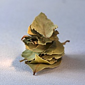 A stack of bay leaves