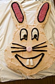 An Easter bunny birthday cake