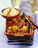 Stifado (beef stew with onions and tomatoes, Greece)