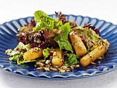 Asparagus salad with sunflower seeds