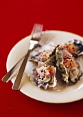 Oysters with sake and preserved ginger