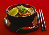 Noodle soup with fried tofu (Japan)