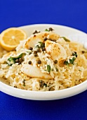 Rice with squid and capers