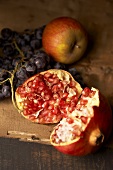 Fruit still life with pomegranate