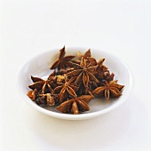 Star anise on plate