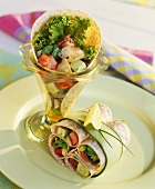Wraps with vegetable filling