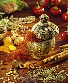 Still life with exotic spices