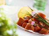 Diced veal with chives
