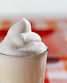 Milk froth in glass