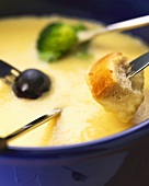 Cheese fondue with beer