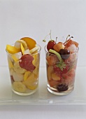 Two different fruit salads