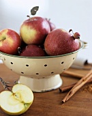 Apples in a colander