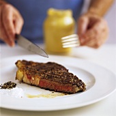 Sirloin steak, a piece cut off