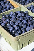 Blueberries in cardboard punnets
