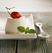 Ricotta with tomato and basil