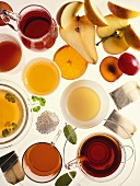 Picture symbolising therapeutic fasting (teas and fruit)