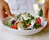 Vegetable salad with sheep’s cheese