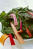 Blanched chard leaves
