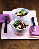 Kidney beans with avocado