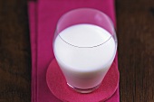 A glass of milk