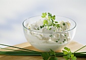 Soft cheese with herbs