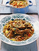 Dried meat with lentils (Morocco)