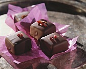 Chocolates with pink peppercorns