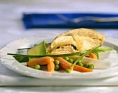 Salmon in puff pastry