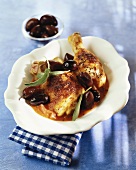 Rabbit with black olives