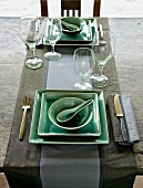 Table laid for two in Asian style