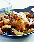 Roast chicken with vegetables