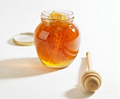 Honey jar with honeycomb