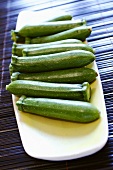 Several courgettes in a bowl