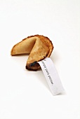 Fortune cookie on white background
