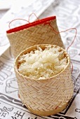 Sticky rice in small basket