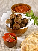 Meatballs with dip