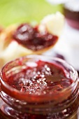 A jar of berry jam