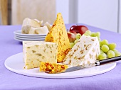 Colourful cheese platter