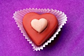 A heart-shaped chocolate