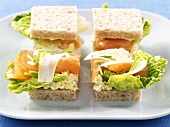 Small salmon sandwiches