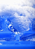 Iced-up ice cube tray