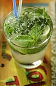 Mojito with lime and fresh mint (Cuba)