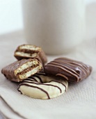 Chocolate-covered biscuits