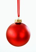 A red Christmas bauble